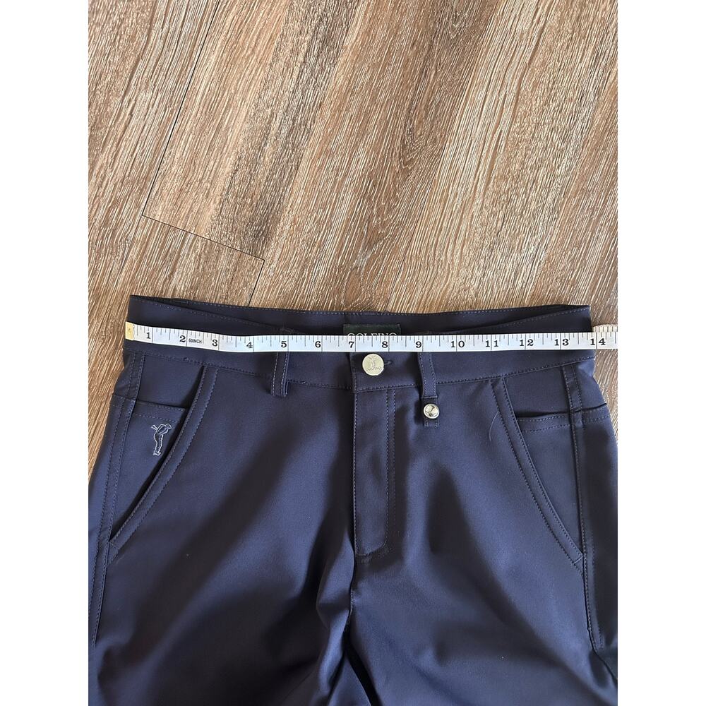 Golfino women’s navy blue slim tailored stretchy golf pants size 4 - Picture 11 of 12